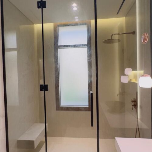 Shower glass 12