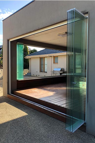 secure outdoor entertainment glass room