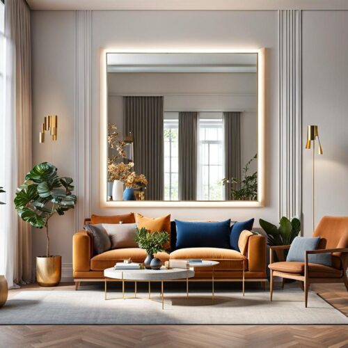 where to put mirror in living room