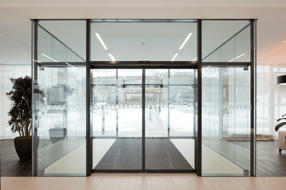 glass automatic doors